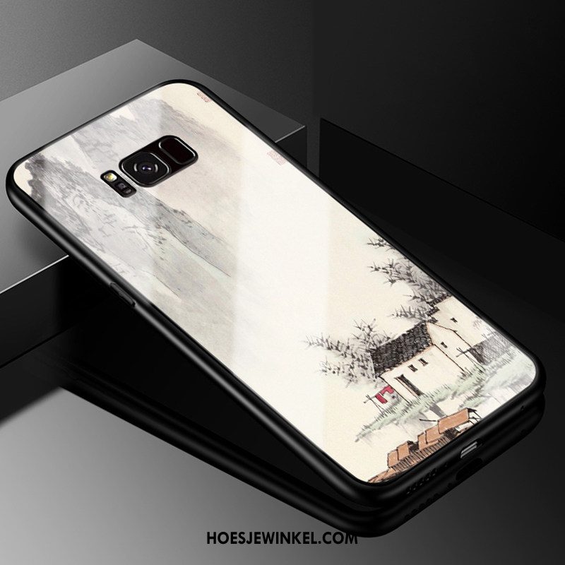 Samsung Galaxy S8 Hoesje Glas Hoes Mooie, Samsung Galaxy S8 Hoesje Anti-fall Spotprent