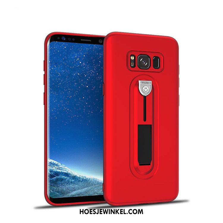 Samsung Galaxy S8+ Hoesje Hard Hoes Ondersteuning, Samsung Galaxy S8+ Hoesje Schrobben Rood