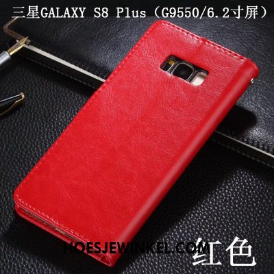 Samsung Galaxy S8+ Hoesje Hoes Folio Bescherming, Samsung Galaxy S8+ Hoesje Ster Rood