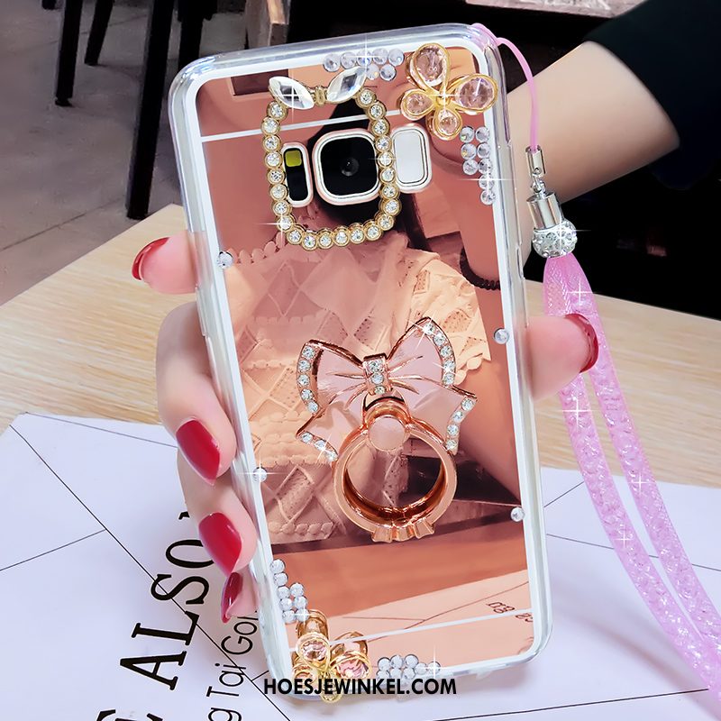 Samsung Galaxy S8 Hoesje Kleur Spiegel Bescherming, Samsung Galaxy S8 Hoesje Zacht Edelsteen