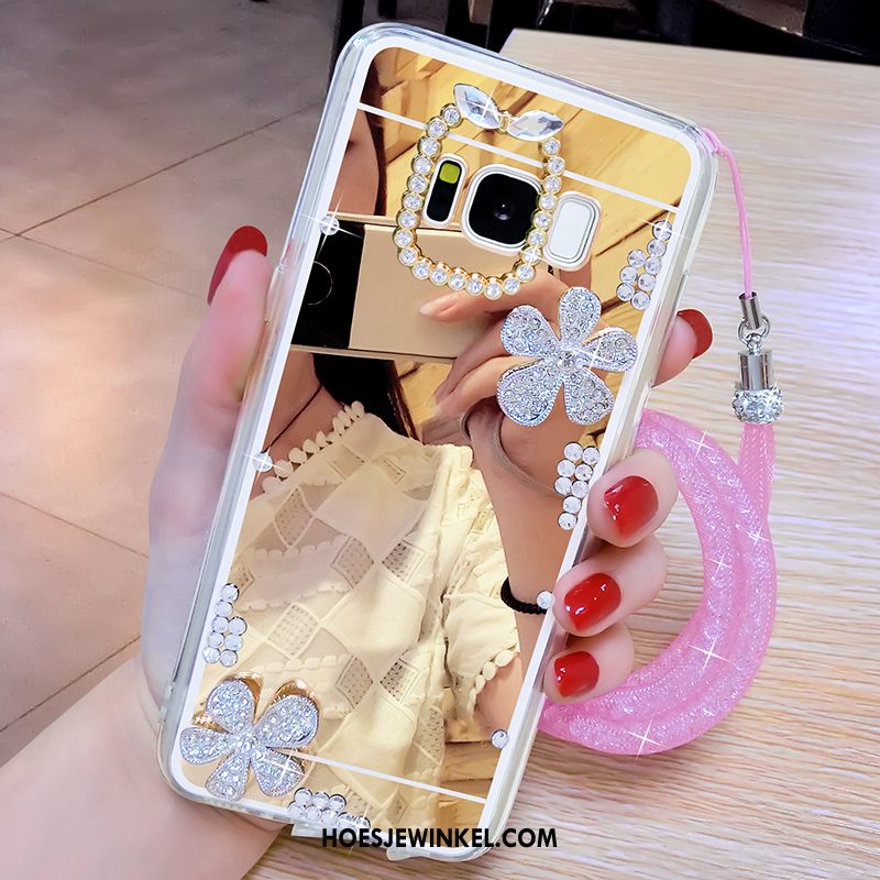 Samsung Galaxy S8 Hoesje Kleur Spiegel Bescherming, Samsung Galaxy S8 Hoesje Zacht Edelsteen