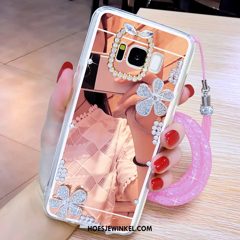 Samsung Galaxy S8 Hoesje Kleur Spiegel Bescherming, Samsung Galaxy S8 Hoesje Zacht Edelsteen