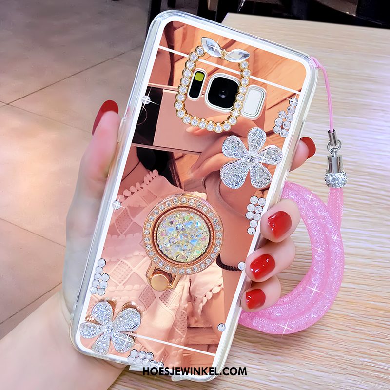 Samsung Galaxy S8 Hoesje Kleur Spiegel Bescherming, Samsung Galaxy S8 Hoesje Zacht Edelsteen