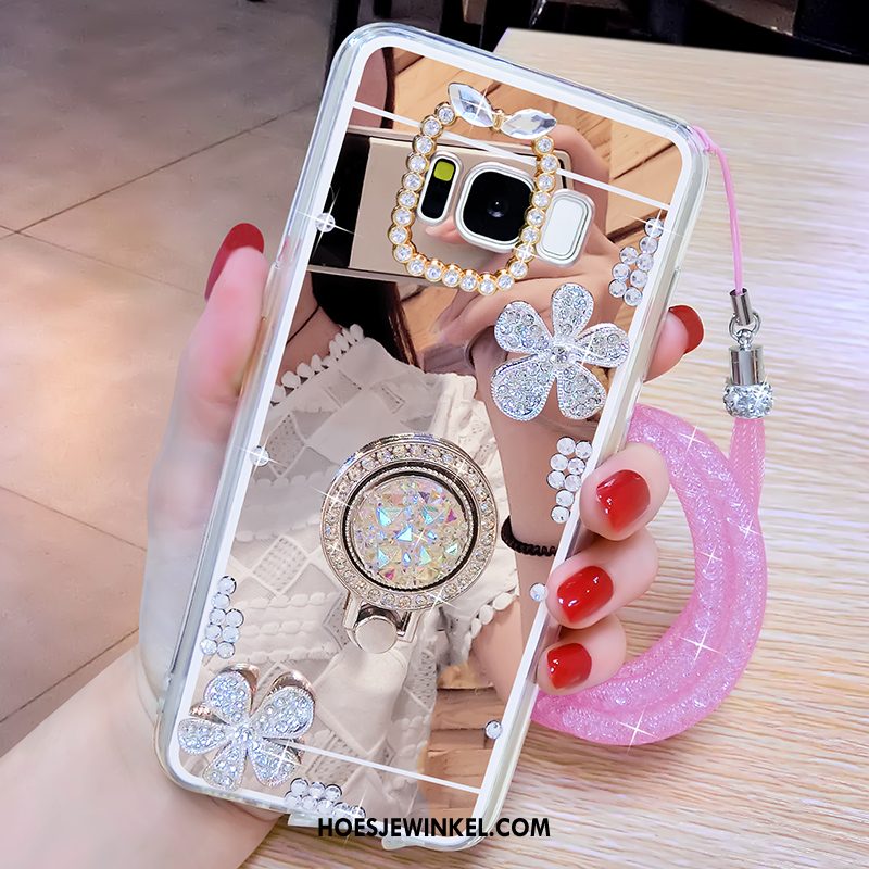 Samsung Galaxy S8 Hoesje Kleur Spiegel Bescherming, Samsung Galaxy S8 Hoesje Zacht Edelsteen