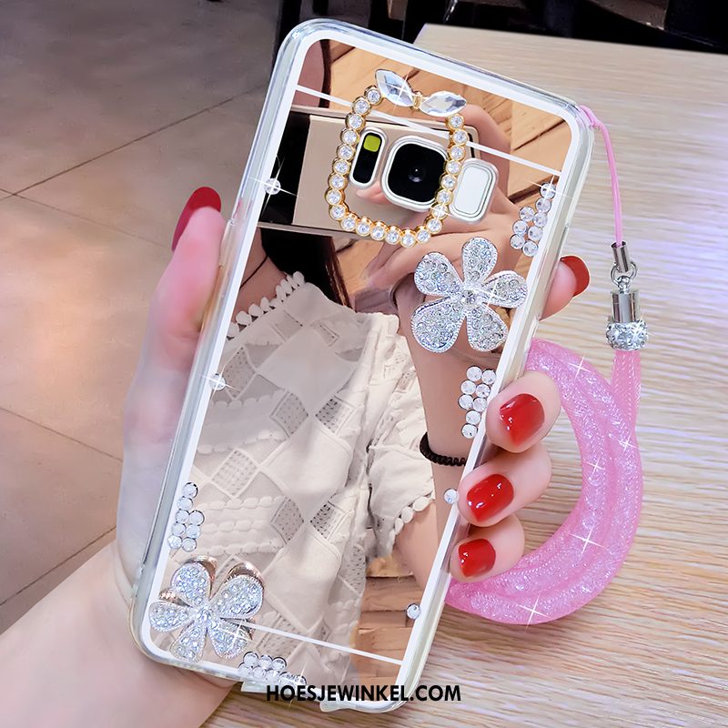 Samsung Galaxy S8 Hoesje Kleur Spiegel Bescherming, Samsung Galaxy S8 Hoesje Zacht Edelsteen