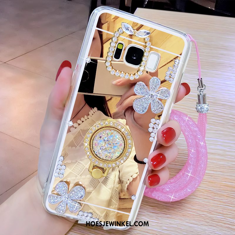 Samsung Galaxy S8 Hoesje Kleur Spiegel Bescherming, Samsung Galaxy S8 Hoesje Zacht Edelsteen