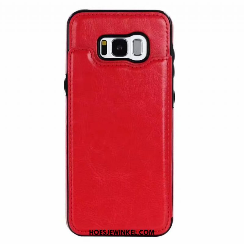 Samsung Galaxy S8+ Hoesje Leren Etui Scheppend Mobiele Telefoon, Samsung Galaxy S8+ Hoesje Kaart Ster Braun