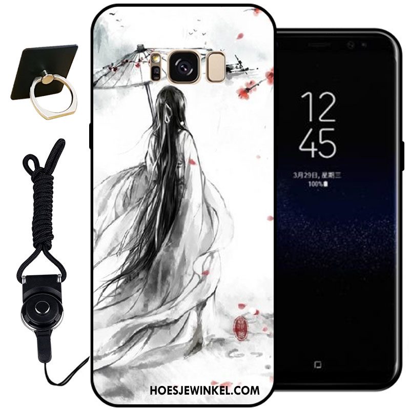 Samsung Galaxy S8+ Hoesje Mobiele Telefoon Roze Zwart, Samsung Galaxy S8+ Hoesje Klassiek Hoes