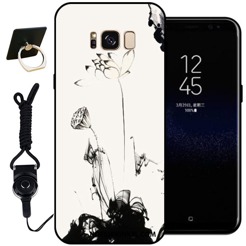 Samsung Galaxy S8+ Hoesje Mobiele Telefoon Roze Zwart, Samsung Galaxy S8+ Hoesje Klassiek Hoes