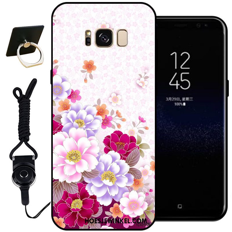 Samsung Galaxy S8+ Hoesje Mobiele Telefoon Roze Zwart, Samsung Galaxy S8+ Hoesje Klassiek Hoes