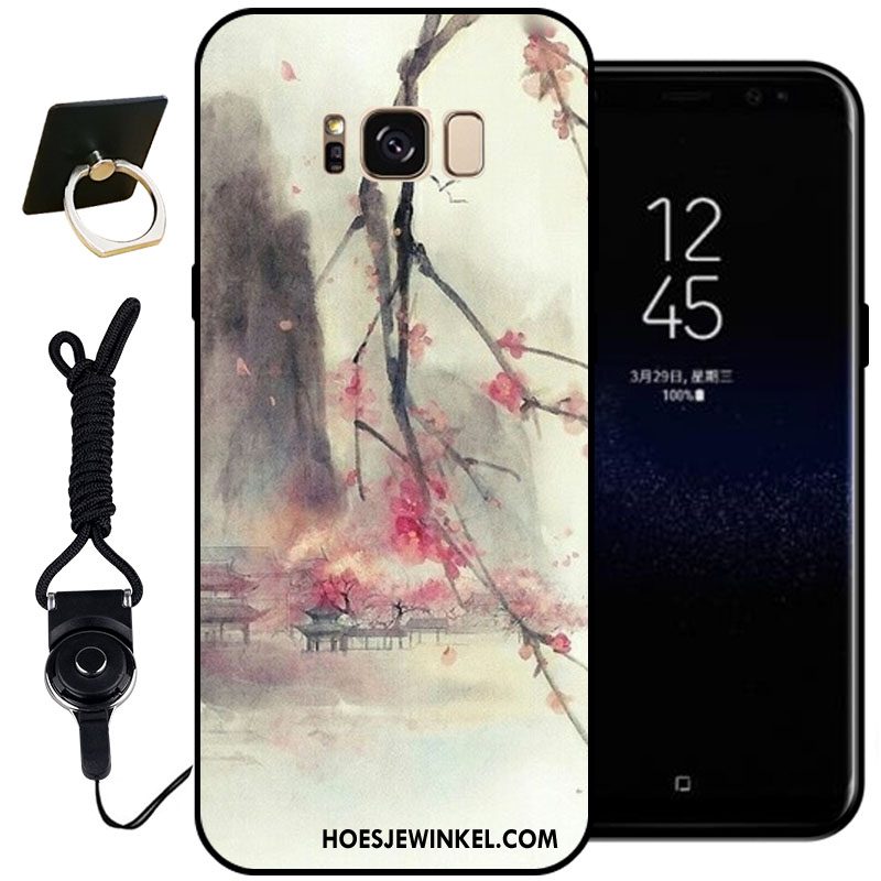 Samsung Galaxy S8+ Hoesje Mobiele Telefoon Roze Zwart, Samsung Galaxy S8+ Hoesje Klassiek Hoes