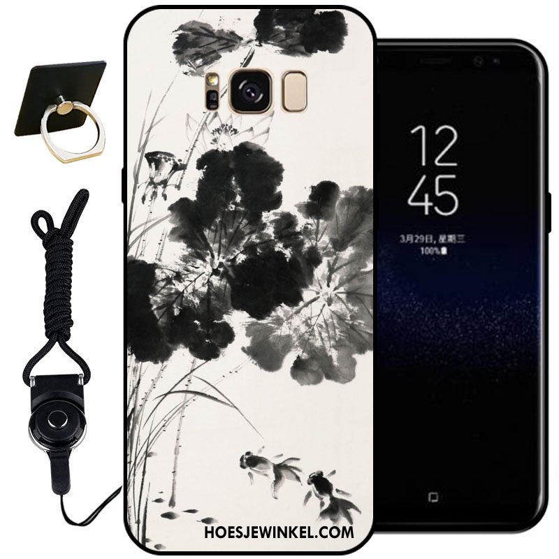 Samsung Galaxy S8+ Hoesje Mobiele Telefoon Roze Zwart, Samsung Galaxy S8+ Hoesje Klassiek Hoes