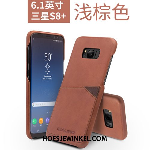 Samsung Galaxy S8 Hoesje Mobiele Telefoon Ster Leren Etui, Samsung Galaxy S8 Hoesje Nieuw Bescherming Braun