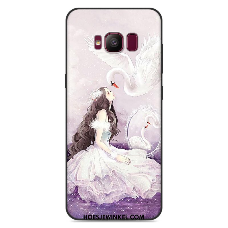 Samsung Galaxy S8 Hoesje Purper Anti-fall Hoes, Samsung Galaxy S8 Hoesje Geschilderd Siliconen