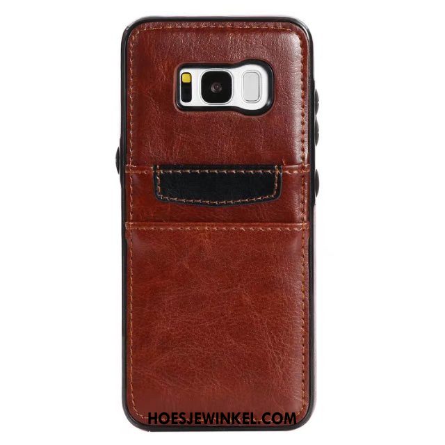 Samsung Galaxy S8+ Hoesje Rood Mobiele Telefoon Anti-fall, Samsung Galaxy S8+ Hoesje Leren Etui Scheppend