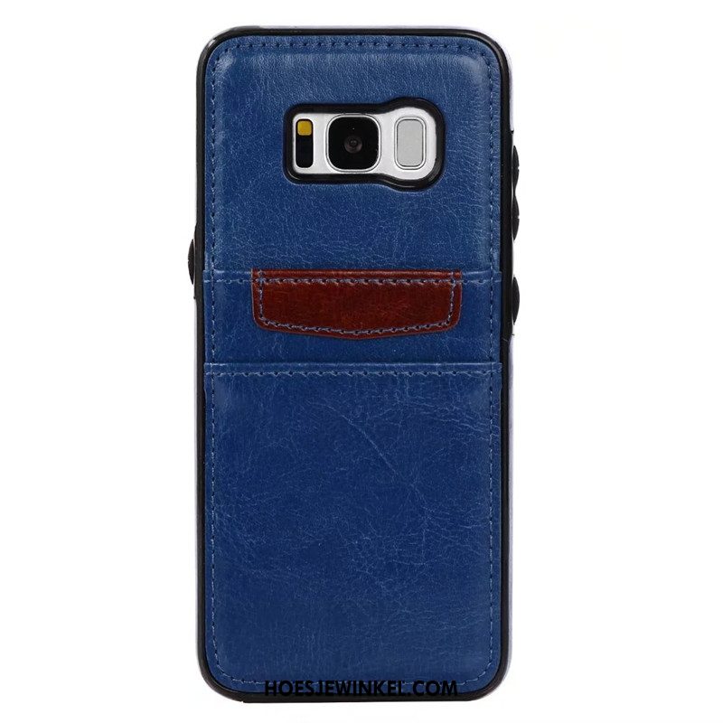 Samsung Galaxy S8+ Hoesje Rood Mobiele Telefoon Anti-fall, Samsung Galaxy S8+ Hoesje Leren Etui Scheppend