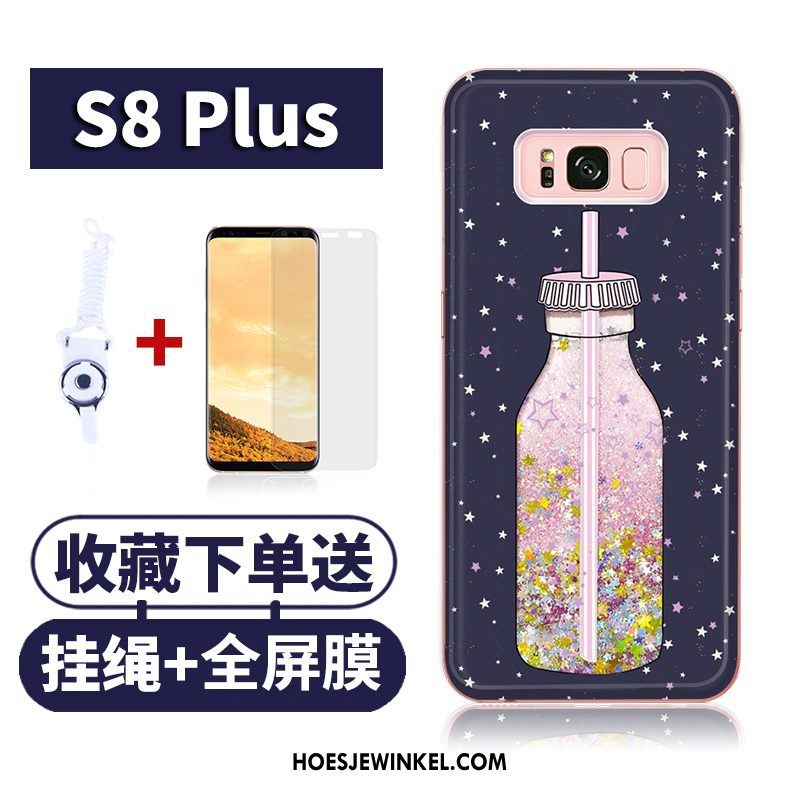 Samsung Galaxy S8+ Hoesje Roze Bescherming Ster, Samsung Galaxy S8+ Hoesje Anti-fall Siliconen