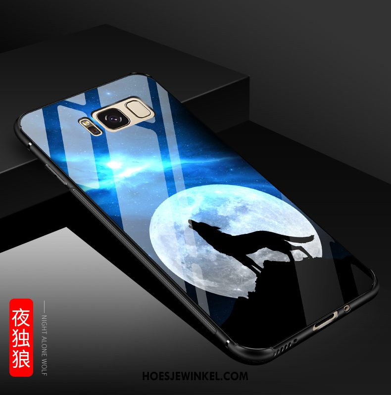 Samsung Galaxy S8 Hoesje Scheppend Spotprent Siliconen, Samsung Galaxy S8 Hoesje Bescherming Blauw