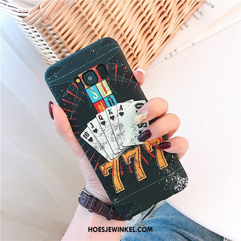 Samsung Galaxy S8+ Hoesje Scheppend Vintage Blauw, Samsung Galaxy S8+ Hoesje Lichtende Dun