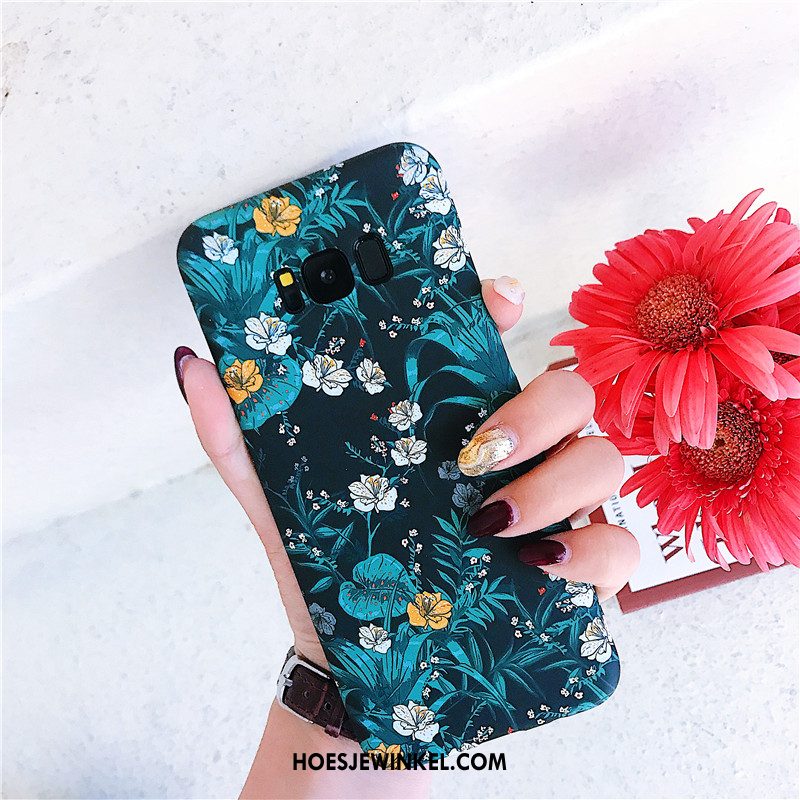 Samsung Galaxy S8+ Hoesje Scheppend Vintage Blauw, Samsung Galaxy S8+ Hoesje Lichtende Dun