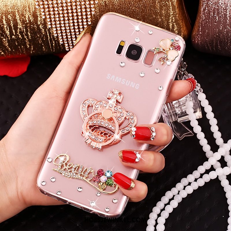 Samsung Galaxy S8 Hoesje Ster Zacht Strass, Samsung Galaxy S8 Hoesje Hoes Blauw