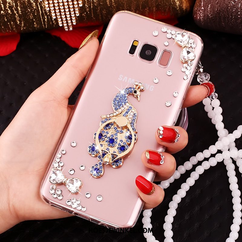 Samsung Galaxy S8 Hoesje Ster Zacht Strass, Samsung Galaxy S8 Hoesje Hoes Blauw