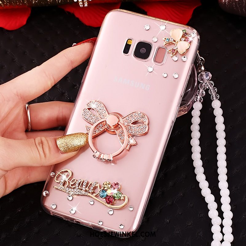 Samsung Galaxy S8 Hoesje Ster Zacht Strass, Samsung Galaxy S8 Hoesje Hoes Blauw