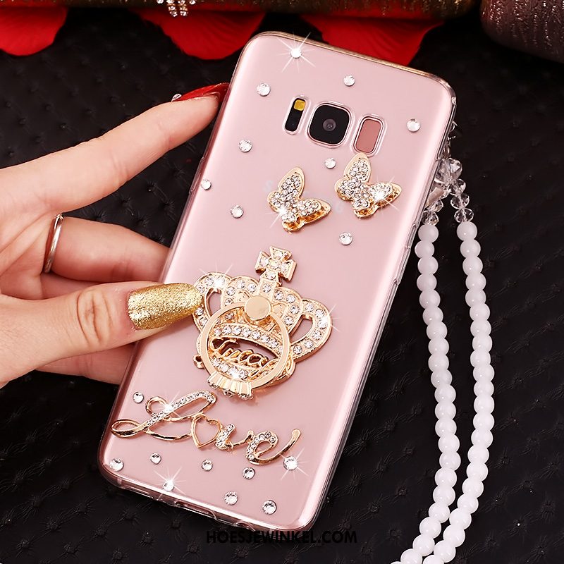 Samsung Galaxy S8 Hoesje Ster Zacht Strass, Samsung Galaxy S8 Hoesje Hoes Blauw