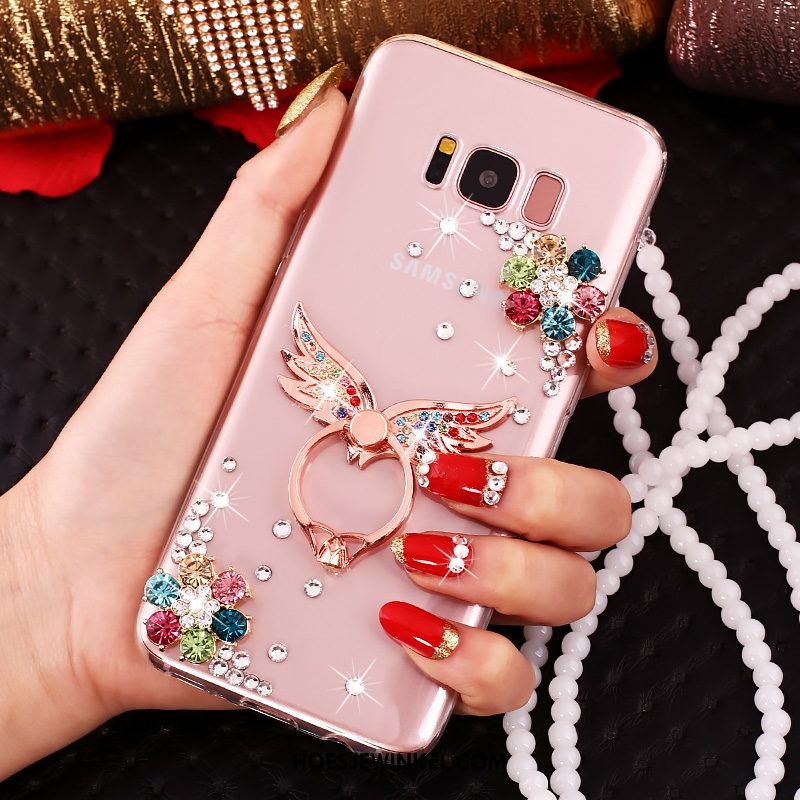 Samsung Galaxy S8 Hoesje Ster Zacht Strass, Samsung Galaxy S8 Hoesje Hoes Blauw