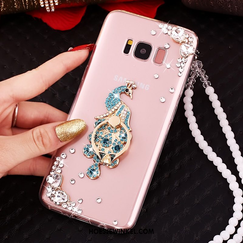 Samsung Galaxy S8 Hoesje Ster Zacht Strass, Samsung Galaxy S8 Hoesje Hoes Blauw