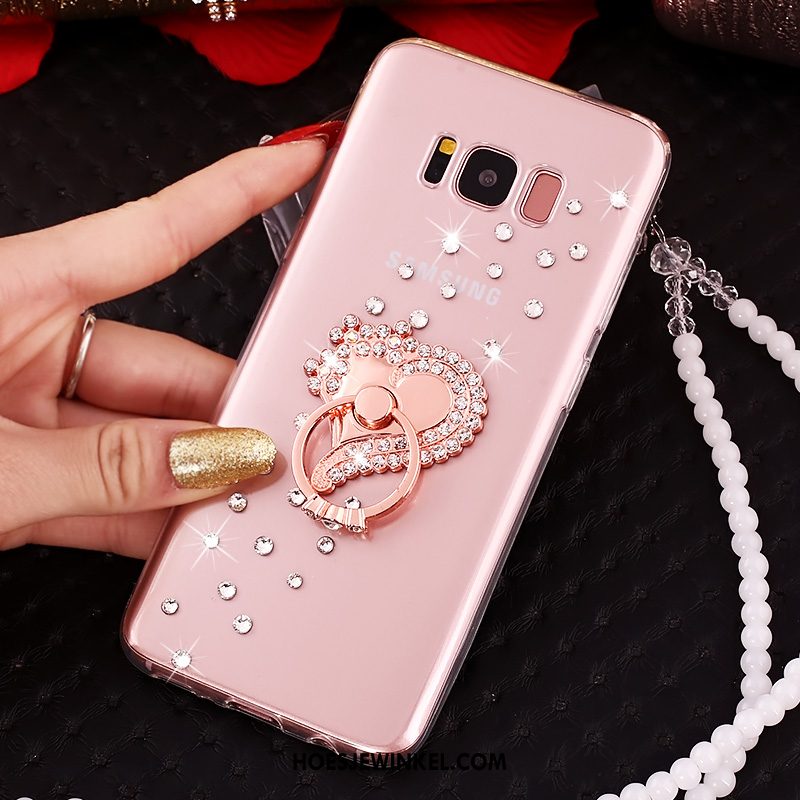 Samsung Galaxy S8 Hoesje Ster Zacht Strass, Samsung Galaxy S8 Hoesje Hoes Blauw