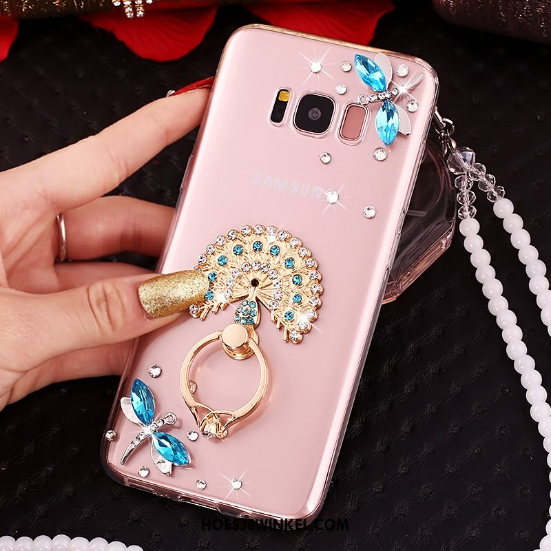 Samsung Galaxy S8 Hoesje Ster Zacht Strass, Samsung Galaxy S8 Hoesje Hoes Blauw