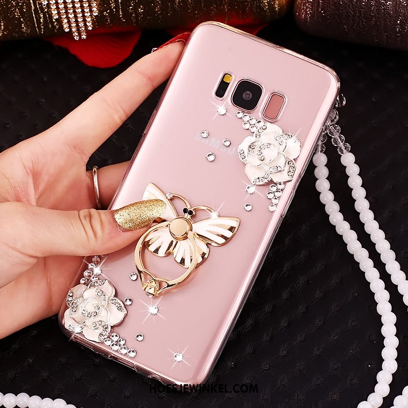 Samsung Galaxy S8 Hoesje Ster Zacht Strass, Samsung Galaxy S8 Hoesje Hoes Blauw