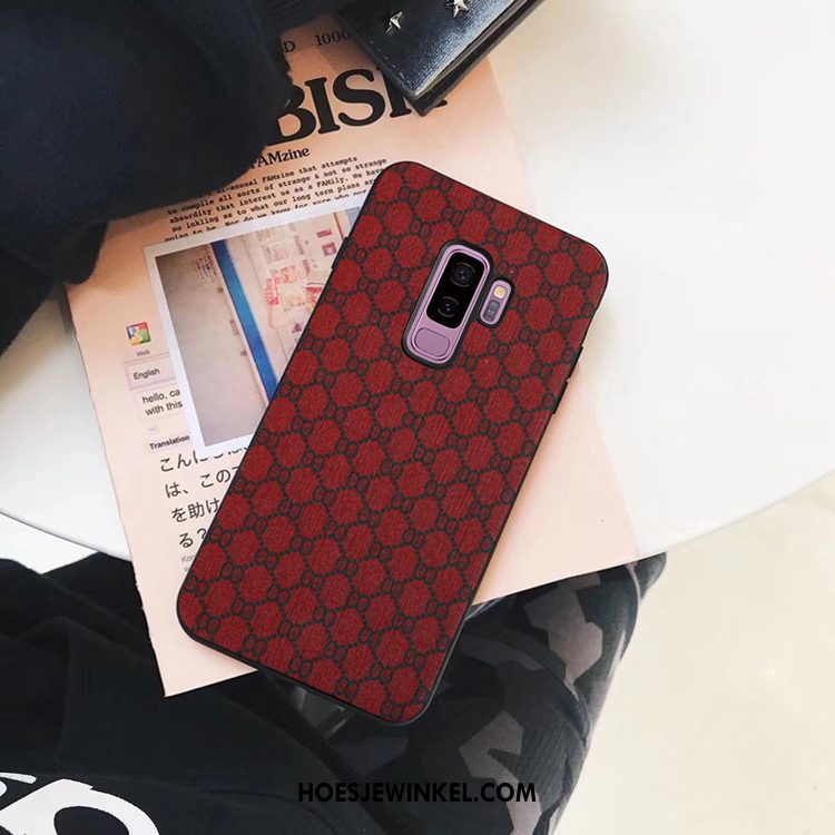 Samsung Galaxy S9+ Hoesje Anti-fall All Inclusive Trendy Merk, Samsung Galaxy S9+ Hoesje Luxe Groot Beige