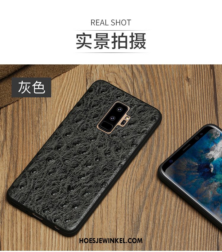 Samsung Galaxy S9+ Hoesje Anti-fall Bescherming Leren Etui, Samsung Galaxy S9+ Hoesje Nieuw Hoes Braun