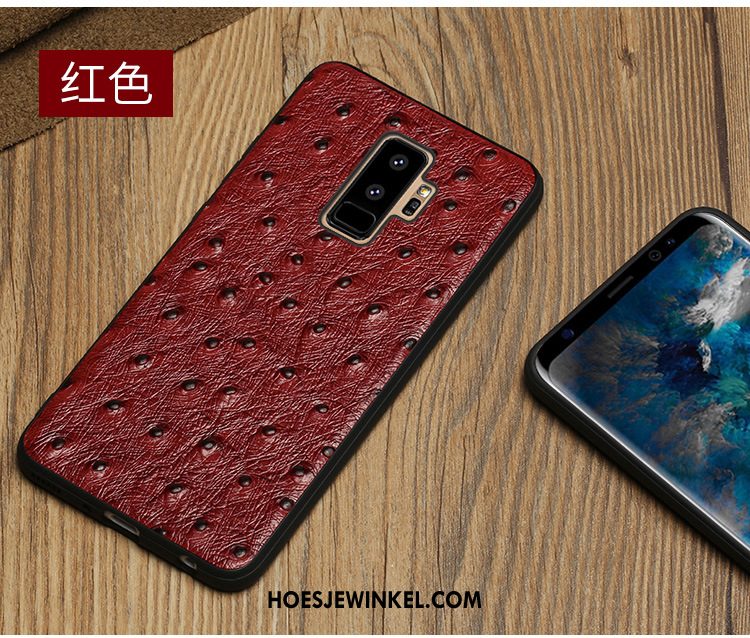 Samsung Galaxy S9+ Hoesje Anti-fall Bescherming Leren Etui, Samsung Galaxy S9+ Hoesje Nieuw Hoes Braun