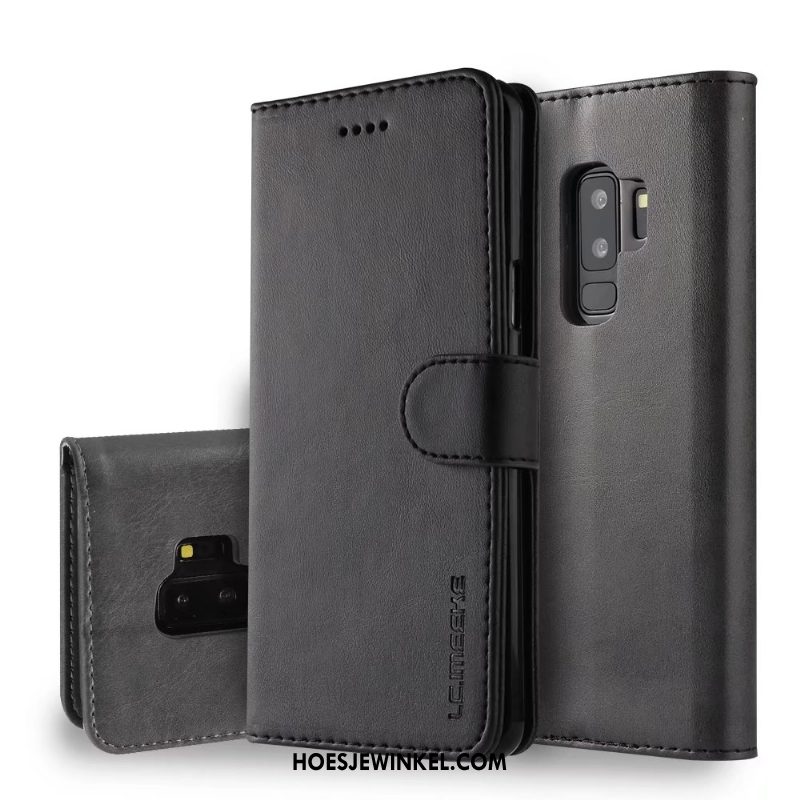 Samsung Galaxy S9+ Hoesje Bescherming Ster Leren Etui, Samsung Galaxy S9+ Hoesje Anti-fall Bedrijf