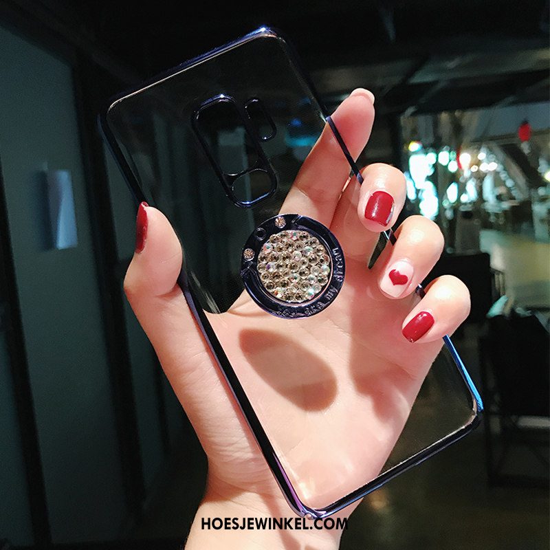 Samsung Galaxy S9 Hoesje Doorzichtig Ondersteuning Plating, Samsung Galaxy S9 Hoesje Met Strass Lovers