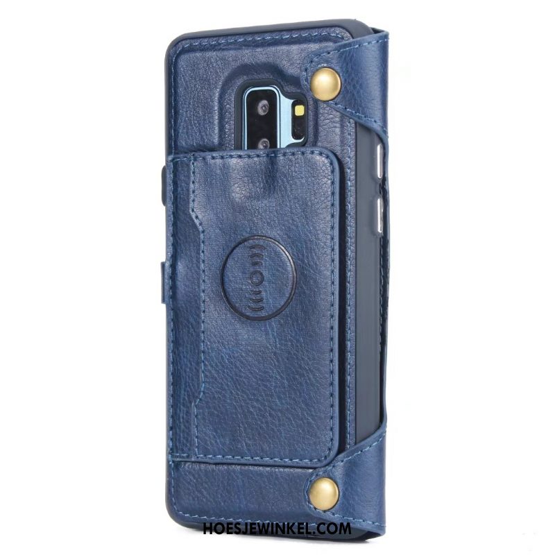 Samsung Galaxy S9+ Hoesje Hoes Bescherming Kaart, Samsung Galaxy S9+ Hoesje Portemonnee Leren Etui