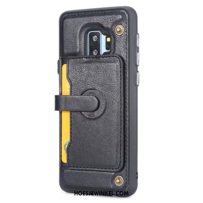 Samsung Galaxy S9+ Hoesje Hoes Bescherming Kaart, Samsung Galaxy S9+ Hoesje Portemonnee Leren Etui