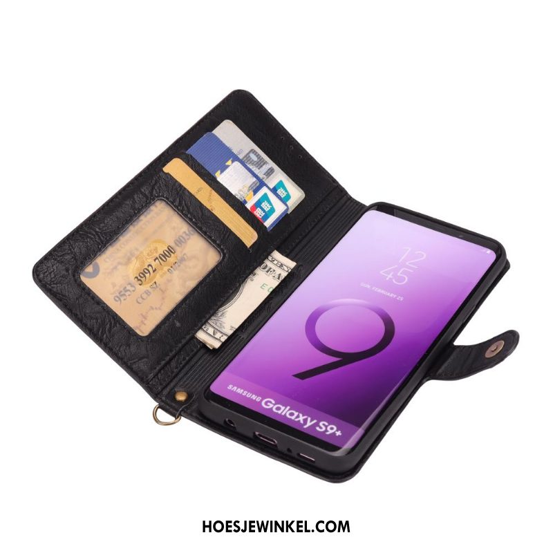 Samsung Galaxy S9+ Hoesje Hoes Folio Portemonnee, Samsung Galaxy S9+ Hoesje Auto Ster