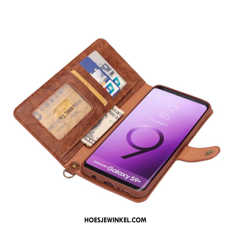 Samsung Galaxy S9+ Hoesje Hoes Folio Portemonnee, Samsung Galaxy S9+ Hoesje Auto Ster