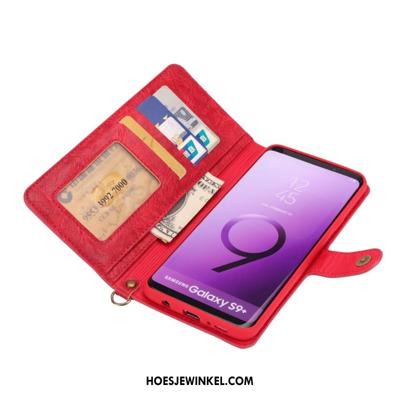 Samsung Galaxy S9+ Hoesje Hoes Folio Portemonnee, Samsung Galaxy S9+ Hoesje Auto Ster