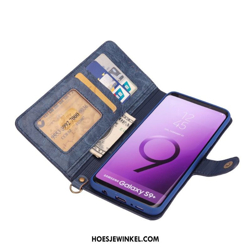 Samsung Galaxy S9+ Hoesje Hoes Folio Portemonnee, Samsung Galaxy S9+ Hoesje Auto Ster
