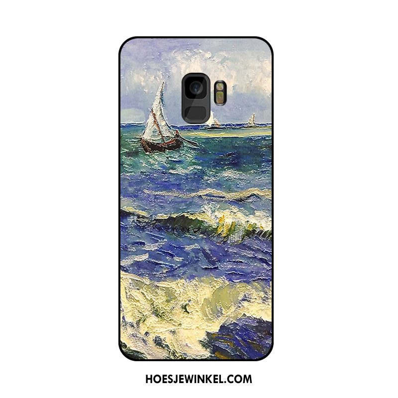 Samsung Galaxy S9 Hoesje Hoge Hanger Ster, Samsung Galaxy S9 Hoesje Purper Olieverfschilderij