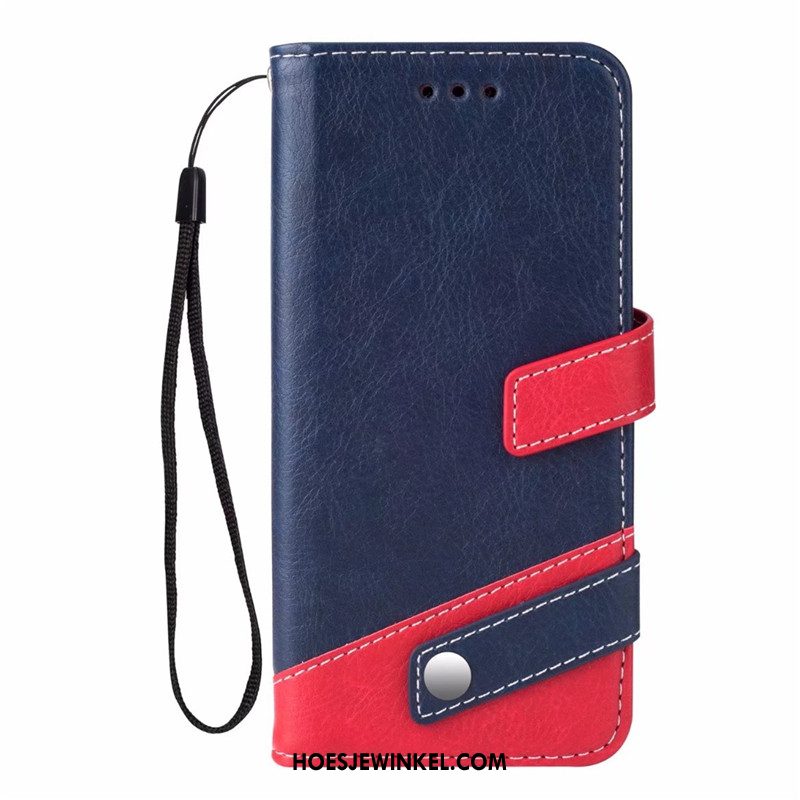 Samsung Galaxy S9+ Hoesje Leren Etui Zacht Grijs, Samsung Galaxy S9+ Hoesje Hanger Mobiele Telefoon