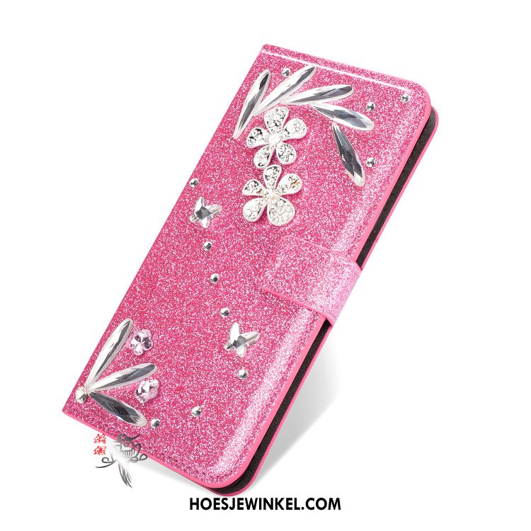 Samsung Galaxy S9+ Hoesje Met Strass Ster Leren Etui, Samsung Galaxy S9+ Hoesje Clamshell Mobiele Telefoon