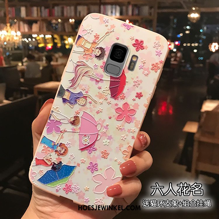 Samsung Galaxy S9 Hoesje Mooie Roze Mobiele Telefoon, Samsung Galaxy S9 Hoesje Spotprent Siliconen