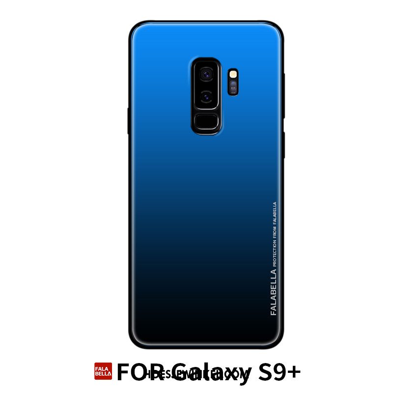 Samsung Galaxy S9+ Hoesje Purper Glas Siliconen, Samsung Galaxy S9+ Hoesje Hanger All Inclusive