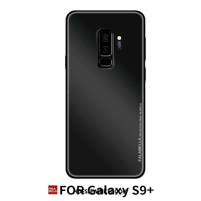 Samsung Galaxy S9+ Hoesje Purper Glas Siliconen, Samsung Galaxy S9+ Hoesje Hanger All Inclusive